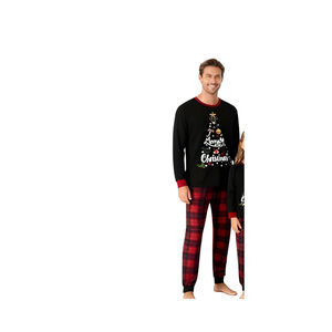 Christmas Men's Black and Red Pajamas Holiday Plaid Pants Sleepwear Sz 3XL